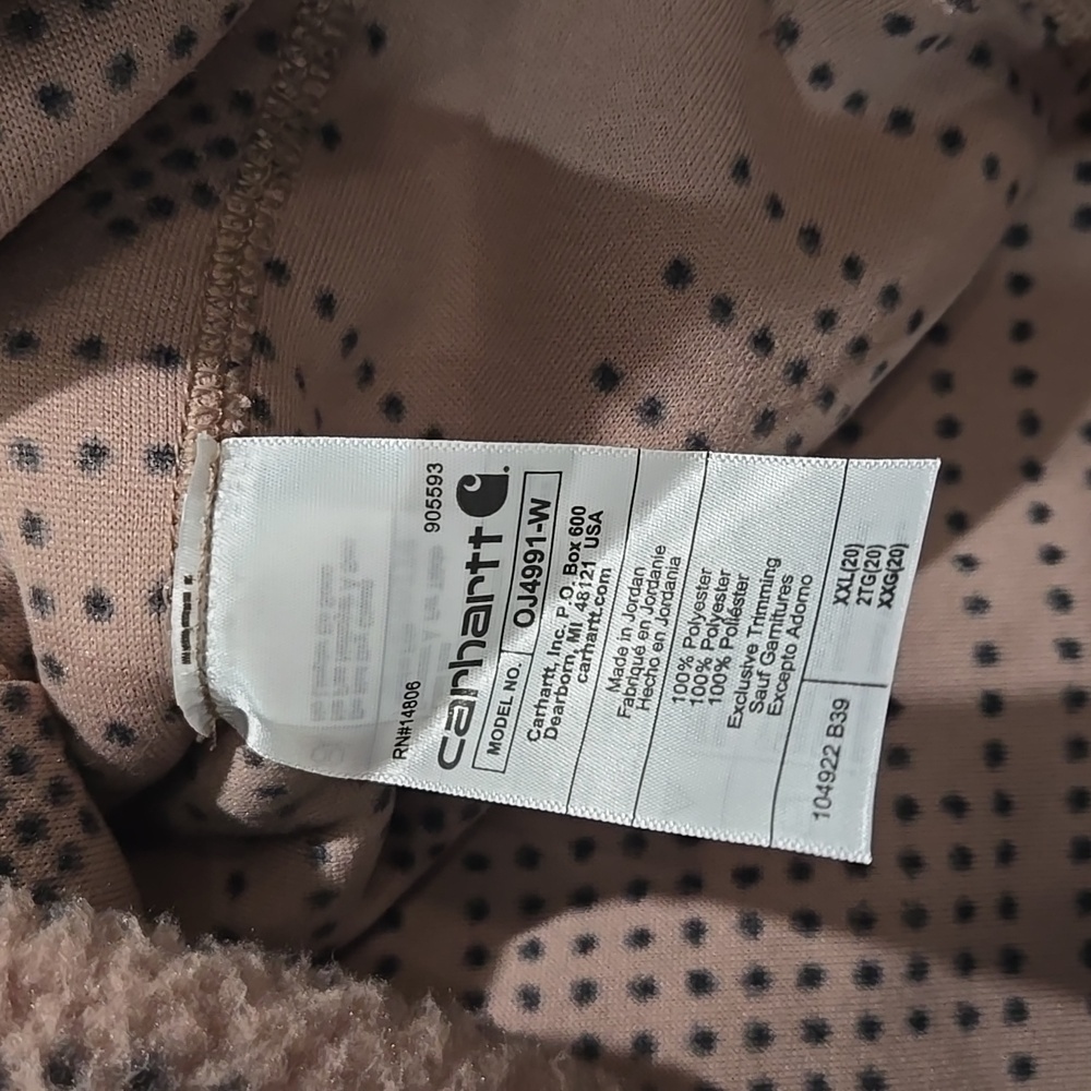 Carhartt Relaxed Fit Fleece Pullover Geometric NWT XXL - Picture 5 of 6